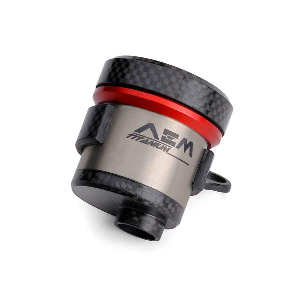 AEM serbatoio fluido frizione in titanio/carbonio per pompe Brembo RCS rosso lava