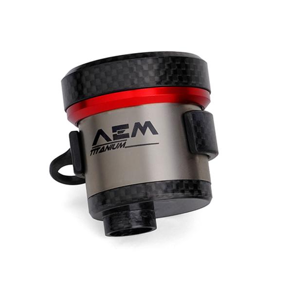 AEM serbatoio fluido freno in titanio/carbonio per pompe Brembo RCS rosso lava