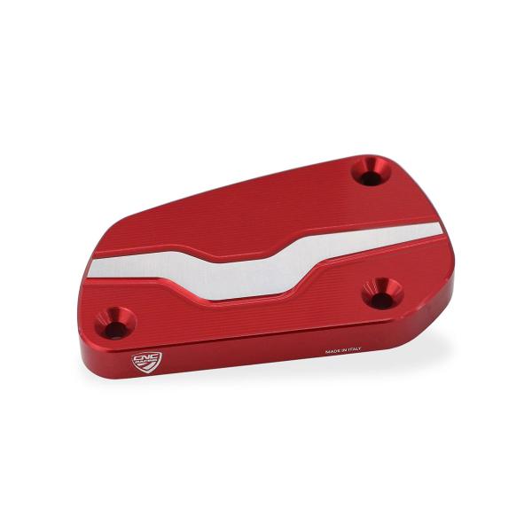 CNC Racing front brake red fluid reservoir cap Moto Guzzi V85TT 2019-2023