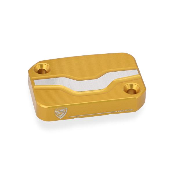 CNC Racing front brake gold fluid reservoir cap Moto Guzzi V7 Stone 2019-2023