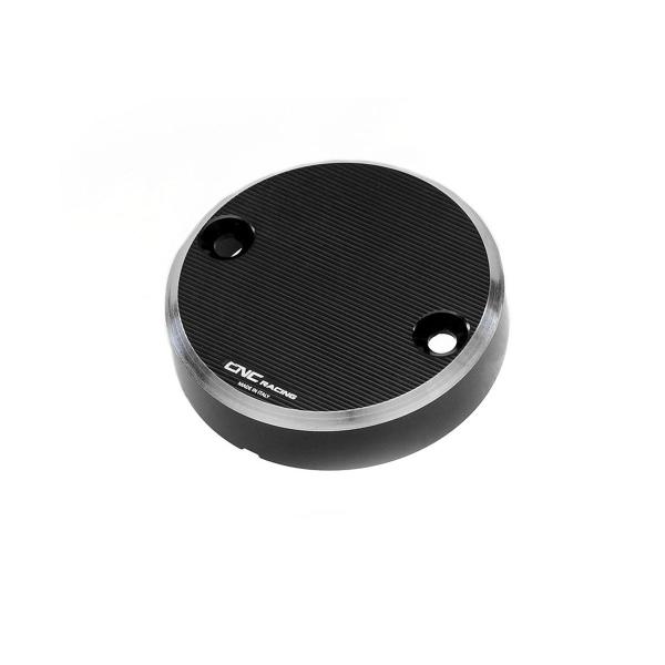 CNC Racing front brake black/silver fluid reservoir cap Aprilia RSV4 Factory 2009-2014
