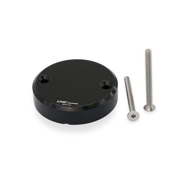 CNC Racing front brake black fluid reservoir cap Streaks Aprilia Dorsoduro 1200 2010-2015