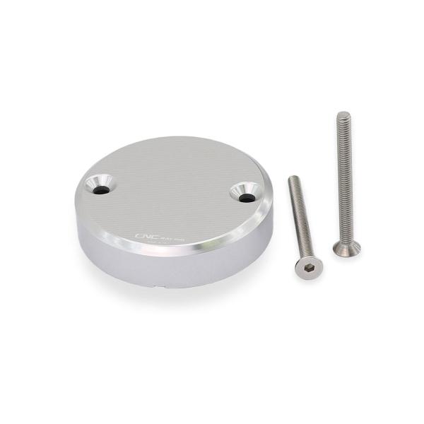 CNC Racing front brake silver fluid reservoir cap Streaks Aprilia Dorsoduro 1200 2010-2015