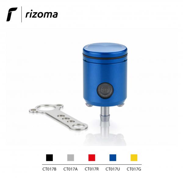 Serbatoio fluido olio Rizoma per pompa frizione con oblo colore blu