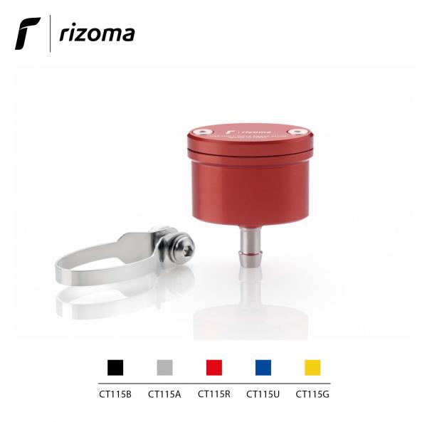 Serbatoio fluido olio Rizoma per pompa freno posteriore colore rosso
