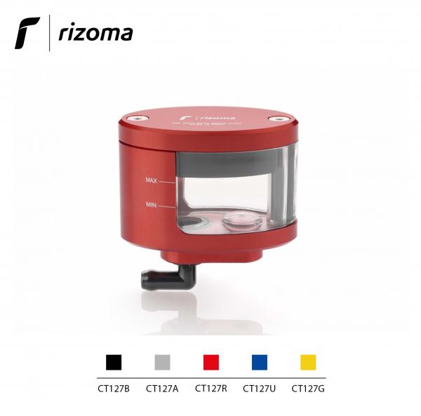 Serbatoio fluido olio Rizoma per pompa freno con finestra colore rosso