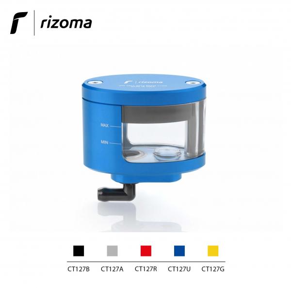 Serbatoio fluido olio Rizoma per pompa freno con finestra colore blu