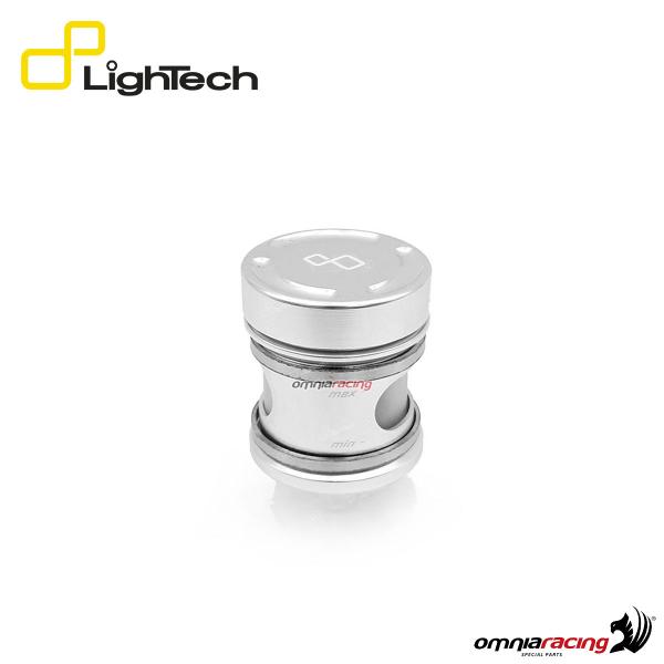 Lightech serbatoietto fluido olio freno posteriore/frizione 16cc in alluminio colore silver