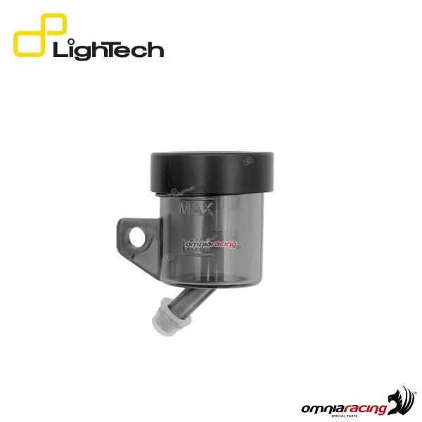 Lightech serbatoietto fluido olio freno posteriore/frizione 16cc fume con tappo alluminio nero