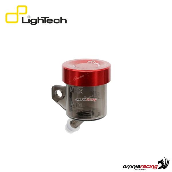 Lightech serbatoietto fluido olio freno posteriore/frizione 16cc fume con tappo alluminio rosso