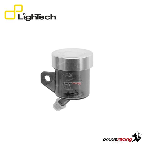 Lightech serbatoietto fluido olio freno posteriore/frizione 16cc fume con tappo alluminio silver
