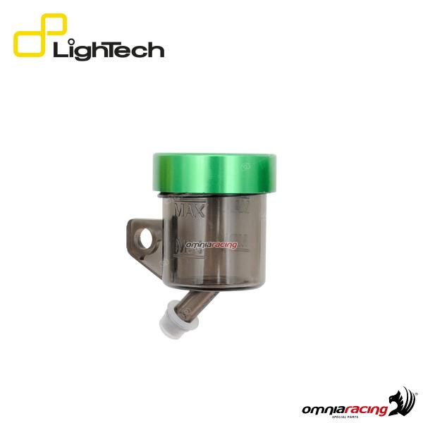 Lightech serbatoietto fluido olio freno posteriore/frizione 16cc fume con tappo alluminio verde