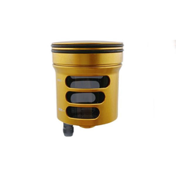 Lightech 30cc front brake fluid reservoir tank in gold aluminum