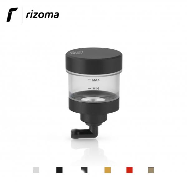 Serbatoio fluido olio Rizoma Pure per pompa frizione vaschetta trasparente colore nero opaco