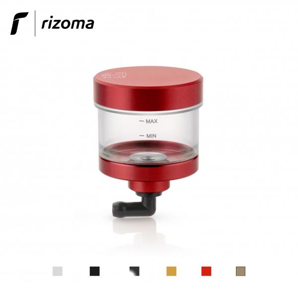 Serbatoio fluido olio Rizoma Pure per pompa freno anteriore vaschetta trasparente colore rosso