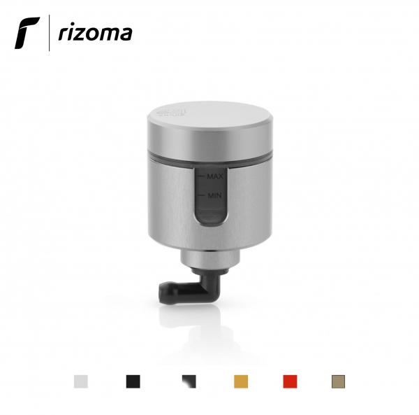 Serbatoio fluido olio Rizoma Notch per pompa frizione con indicatore di livello colore alluminio