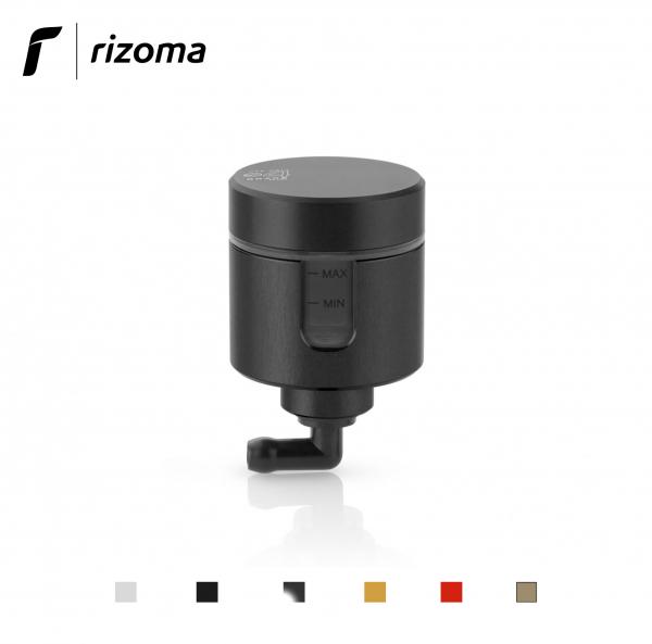 Serbatoio fluido olio Rizoma Notch per pompa frizione con indicatore di livello colore nero lucido