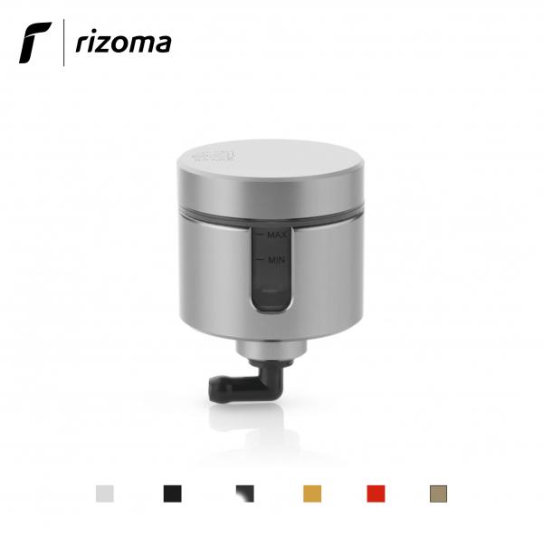 Serbatoio fluido olio Rizoma Notch per freno anteriore con indicatore di livello colore alluminio