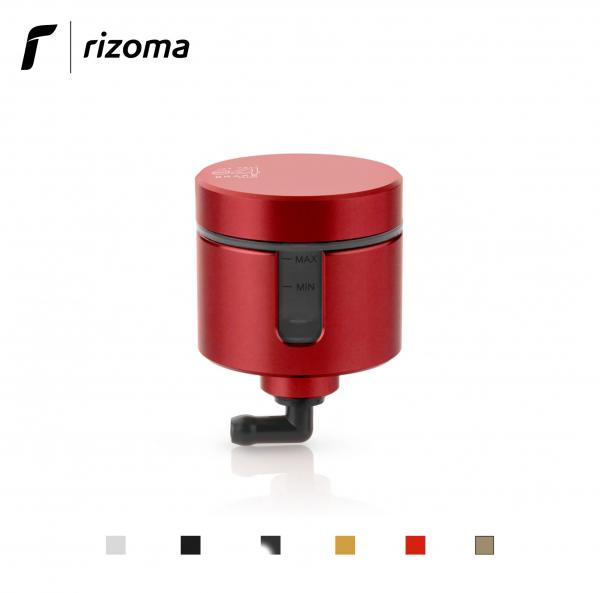 Serbatoio fluido olio Rizoma Notch per pompa freno anteriore con indicatore di livello colore rosso