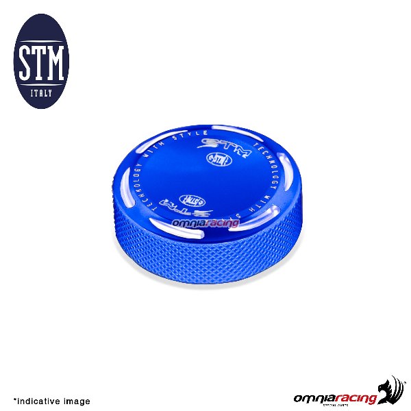 Tappo STM per serbatoio olio freno anteriore per impianti Brembo colore blu per KTM 690 prestige