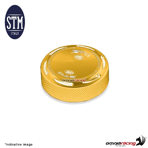 Tappo STM per serbatoio olio freno anteriore per impianti Brembo colore oro per KTM 690 prestige