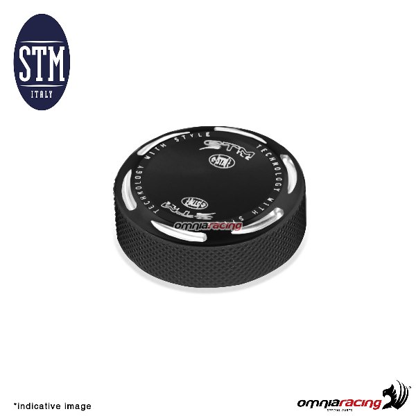 Tappo STM per serbatoio olio freno anteriore impianti Nissin colore nero per Suzuki GSXR1000 2001>