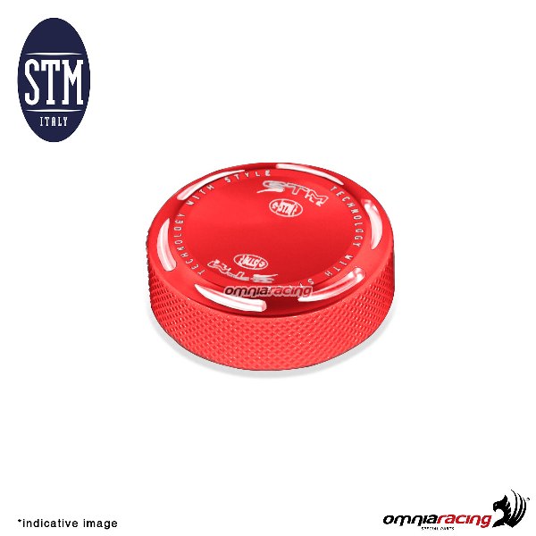 Tappo STM per serbatoio olio freno anteriore per impianti Brembo colore rosso per KTM 690 prestige