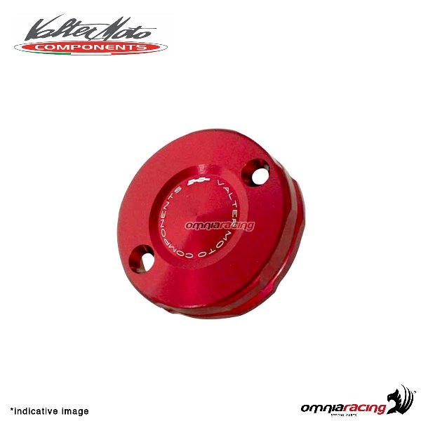 Tappo serbatoio Valtermoto olio freno anteriore colore rosso per Aprilia RSV4 2009>2018