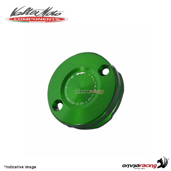 Front brake tank reservoir cap Valtermoto green color for Kawasaki ZX10R 2016>2018