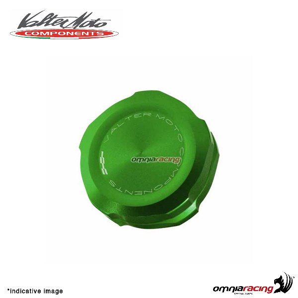 Tappo serbatoio Valtermoto olio freno posteriore colore verde per Kawasaki ER6F 2006>2008
