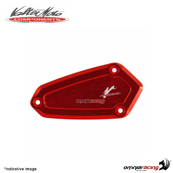Tappo serbatoio Valtermoto olio freno anteriore colore rosso per Kawasaki Z1000 2010>2018