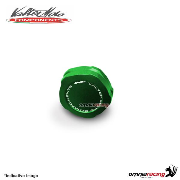 Tappo serbatoio Valtermoto olio freno posteriore colore verde per Kawasaki ZX10R 2008>2015