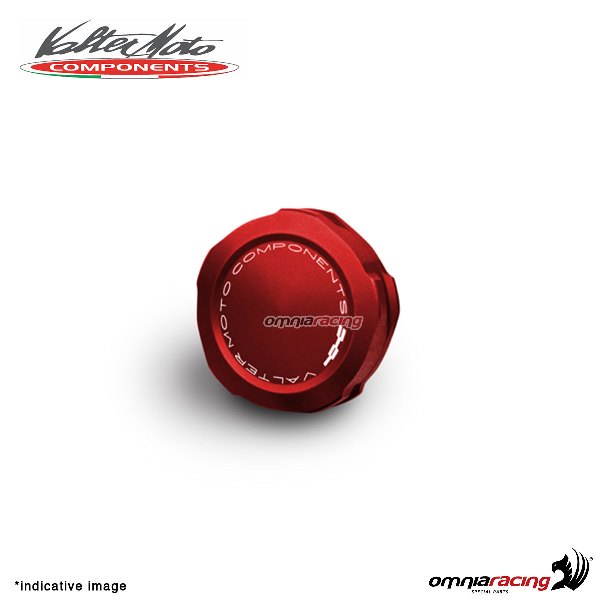 Rear brake tank reservoir cap Valtermoto red color for Ducati Diavel 2011>2018