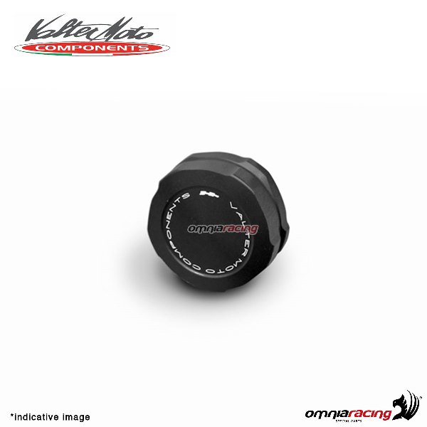 Rear brake tank reservoir cap Valtermoto black color for Kawasaki ZX6 R 2009>2017