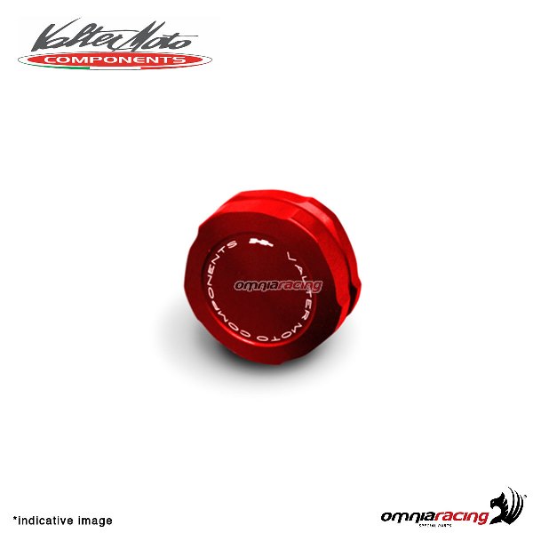 Rear brake tank reservoir cap Valtermoto red color for Kawasaki ZX6 R 2009>2017