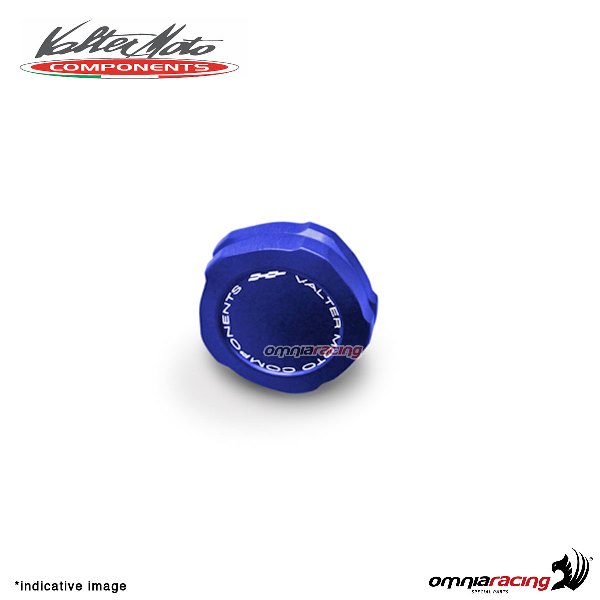 Rear brake tank reservoir cap Valtermoto blue color for Kawasaki ZX10R 2016>2018