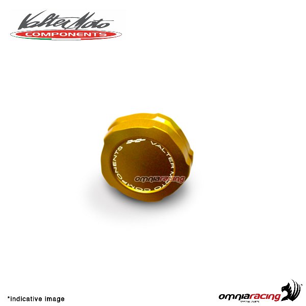 Rear brake tank reservoir cap Valtermoto gold color for Kawasaki ZX10R 2016>2018