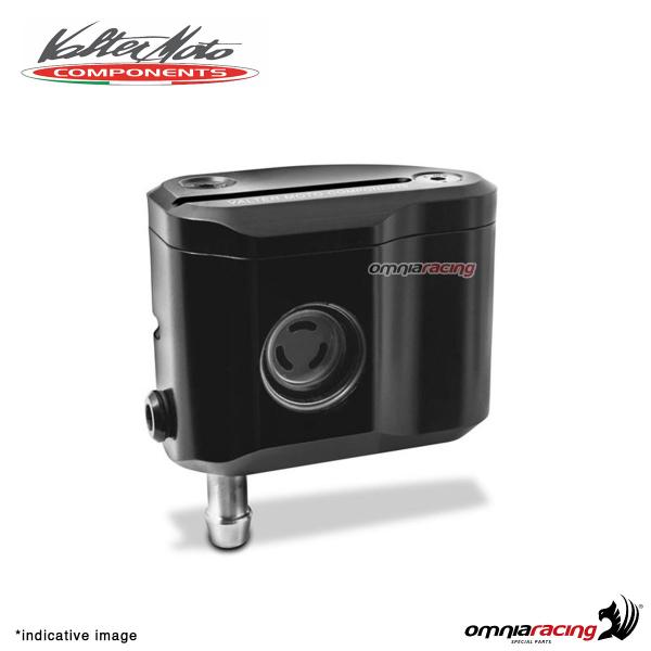 Front brake oil tank Valtermoto in black aluminum with black finish universal