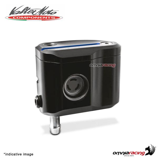 Front brake oil tank Valtermoto in black aluminum with blue finish universal
