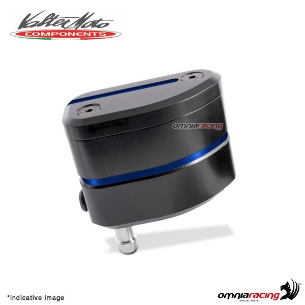 Clutch oil reservoir Valtermoto in black aluminum with blue finish universal