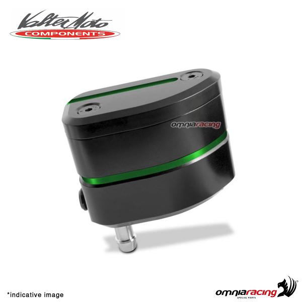 Clutch oil reservoir Valtermoto in black aluminum with green finish universal
