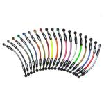 Kit tubi freno Accossato nero con raccordi inox Honda VTR1000 Firestorm FV F6 1997-2006