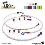 Kit tubi freno in treccia aeronautica Frentubo Tipo 2 acciaio Kawasaki ZX4R 2024-2026