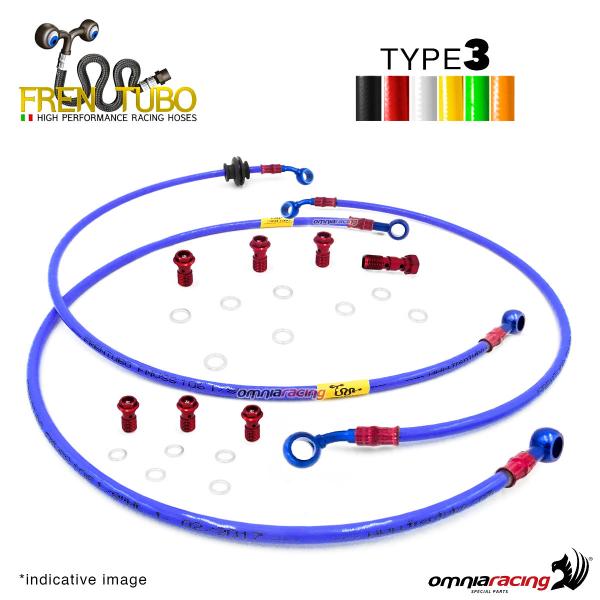 Frentubo kit tubi freno in treccia aeronautica tipo 3 in kevlar per Honda CBR600RR 2007>2012