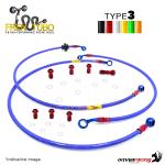 Kit tubi freno in treccia aeronautica Frentubo Tipo 3 kevlar Kawasaki ZX4R 2024-2026