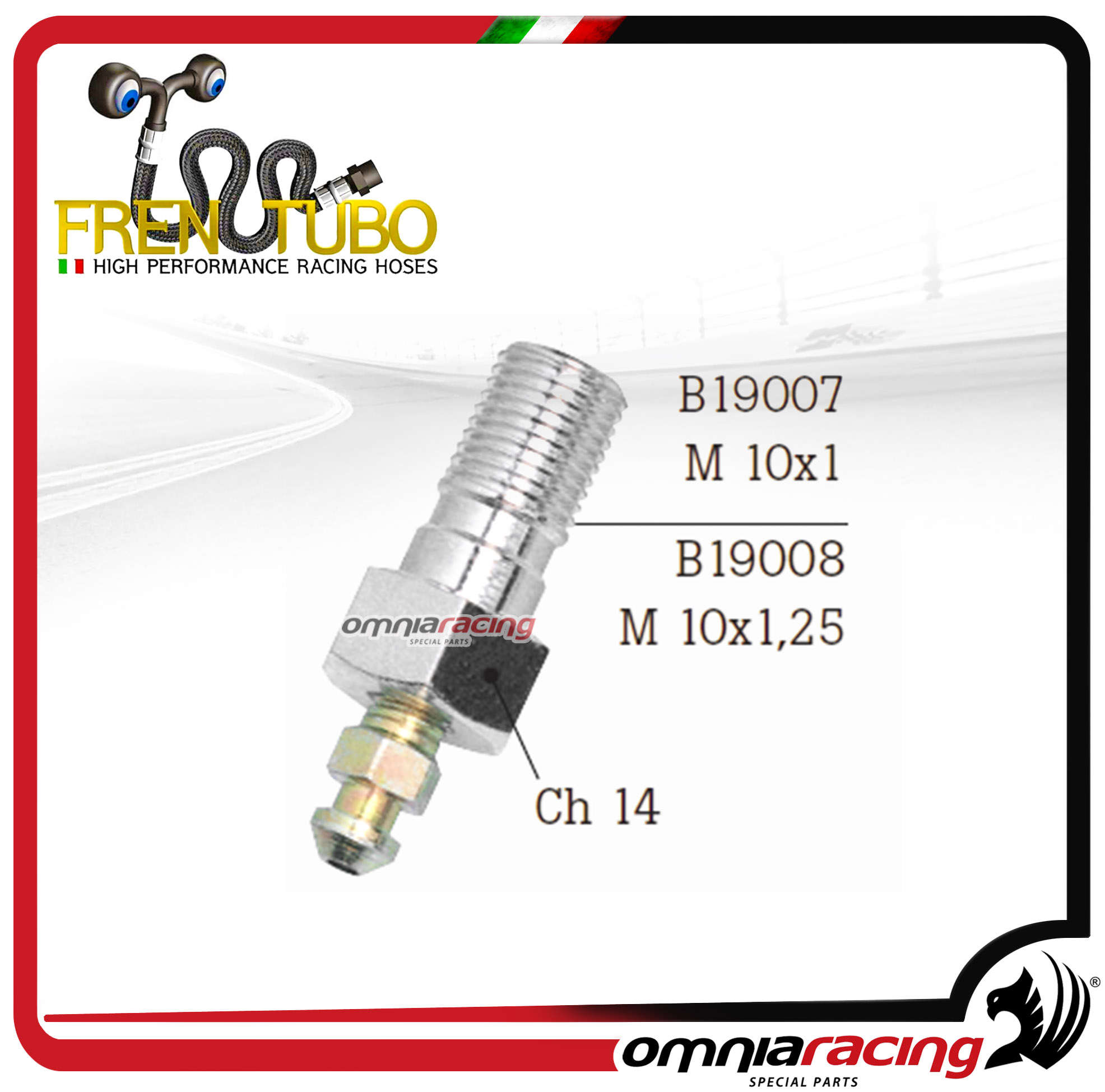 Frentubo parti di ricambio e accessori bullone in acciaio cromato misura M 10x1,25