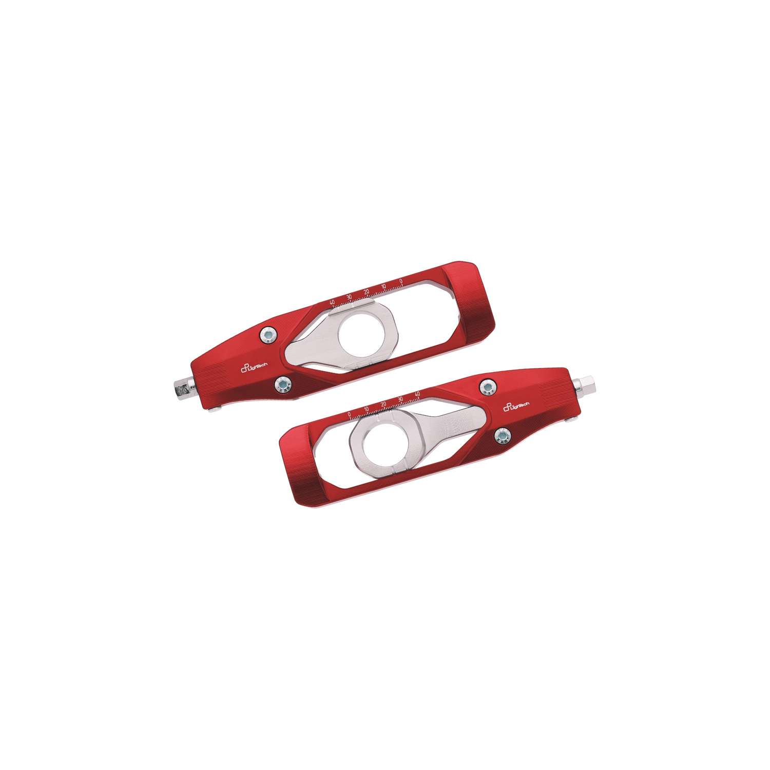 LighTech Chain Adjusters Red Aprilia RSV4 1100 2021-2026