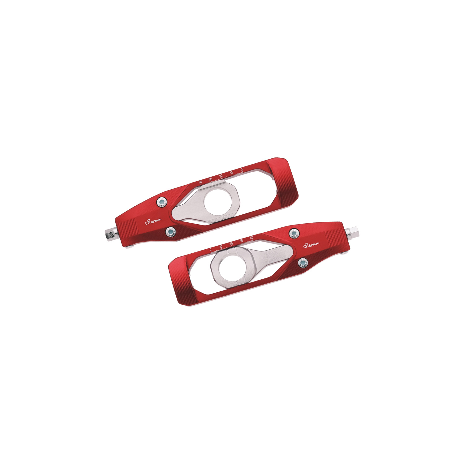 LighTech Backward Chain Adjusters Red Aprilia RSV4 1100 2021-2026