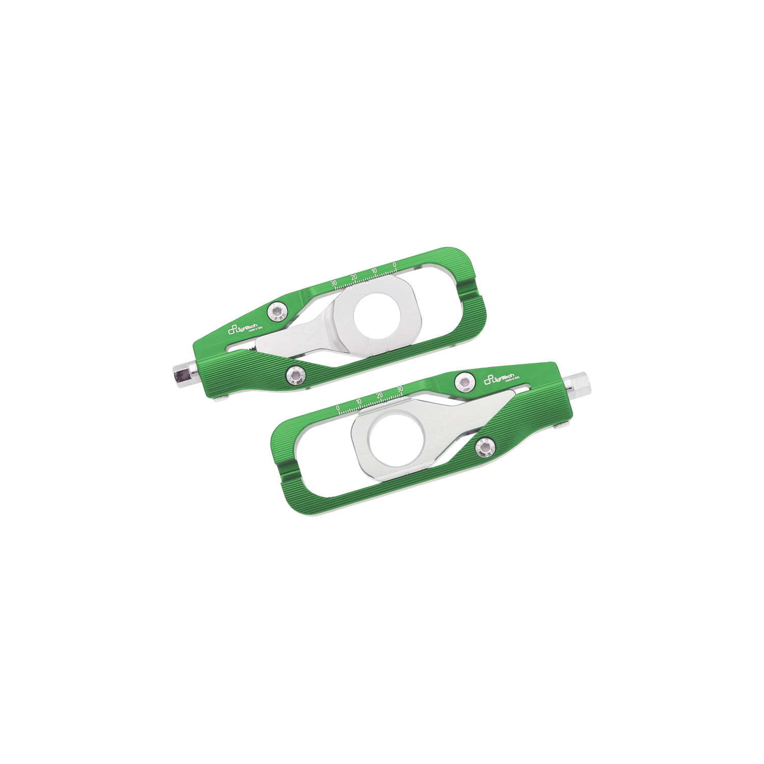 LighTech Chain Adjusters Green Kawasaki Ninja ZX6R 2009-2026