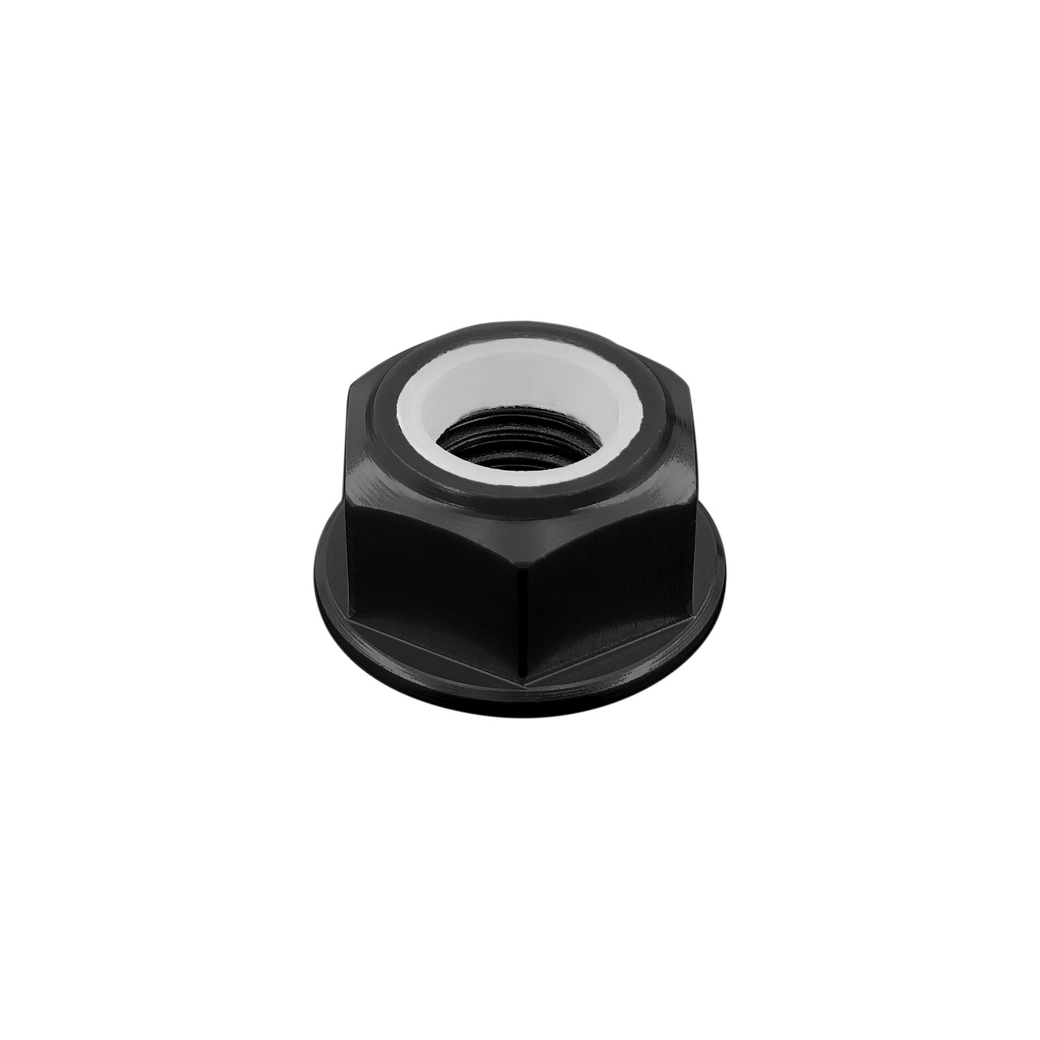 Lightech Dado Autobloccante M8 Ergal Nero Lucido